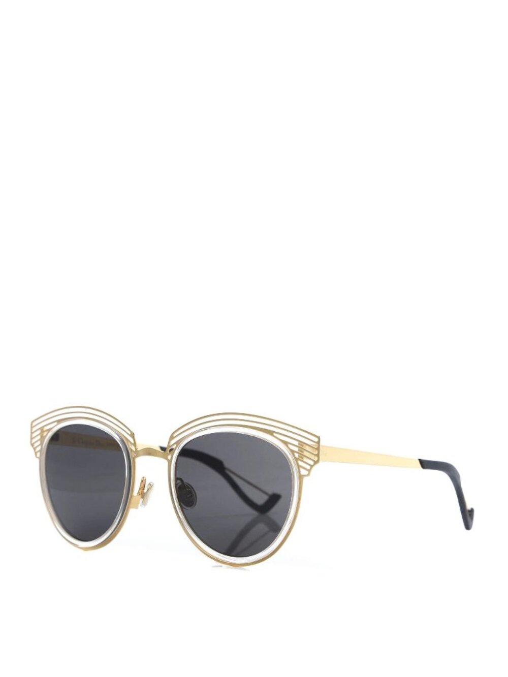 Christian Dior Acetate Enigme Sunglasses Gold 000Y1 Authentic 51mm Cat-Eye